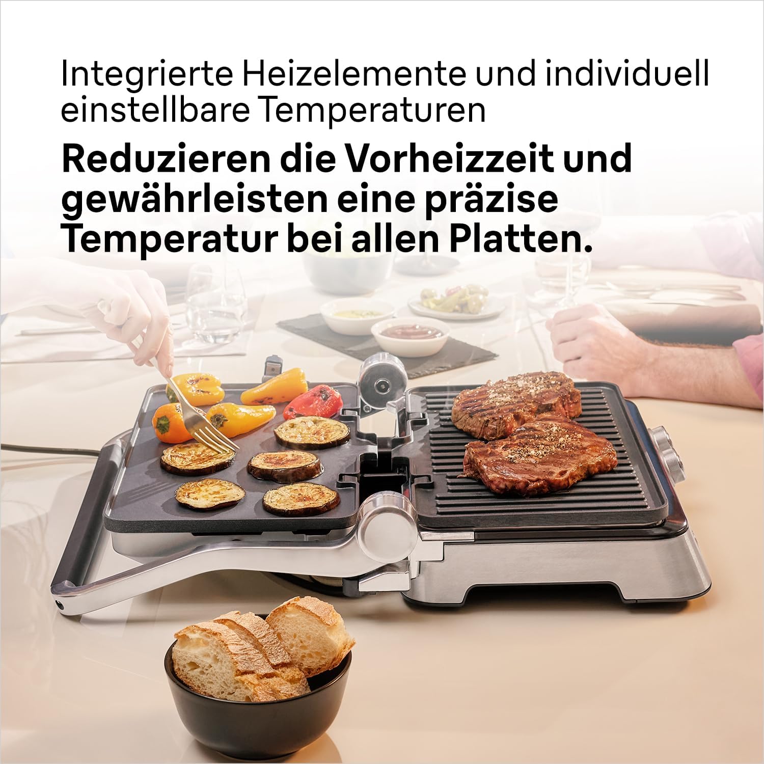 Braun MultiGrill 9 CG 9047 Kontaktgrill mit Grill-, Flach- und Waffelplatten, Grillpositionen: Kontakt, BBQ, Ofen, Spülmaschinenfeste Platten, Fettauffangschale, 230° Höchsttemperatur, Boost-Funktion