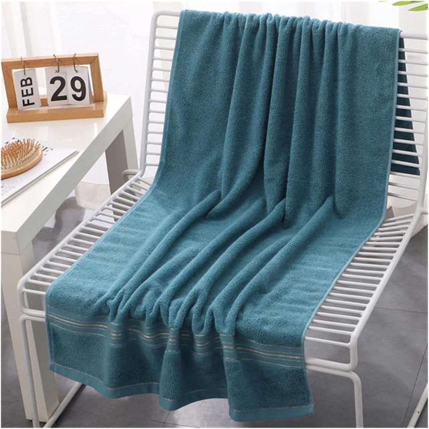 70 x 140 cm Baumwoll-Badetuch für Erwachsene, weich, saugfähig, Badezimmer-Sets, großes Strandtuch, Handtücher für Zuhause (C Einheitsgröße)
