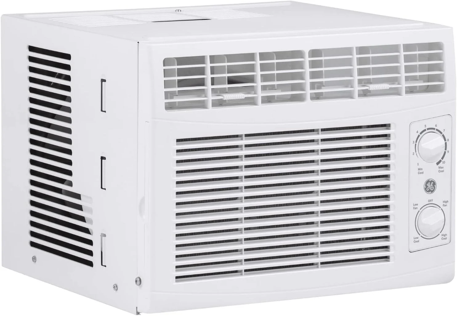 GE Window Air Conditioner Unit, 6,000 BTU for Small Rooms up to 250 sq ft. with Adjustable Fan and Cooling Settings, Perfect for Small Bedroom or Living Room, Easy Install Kit Included, White