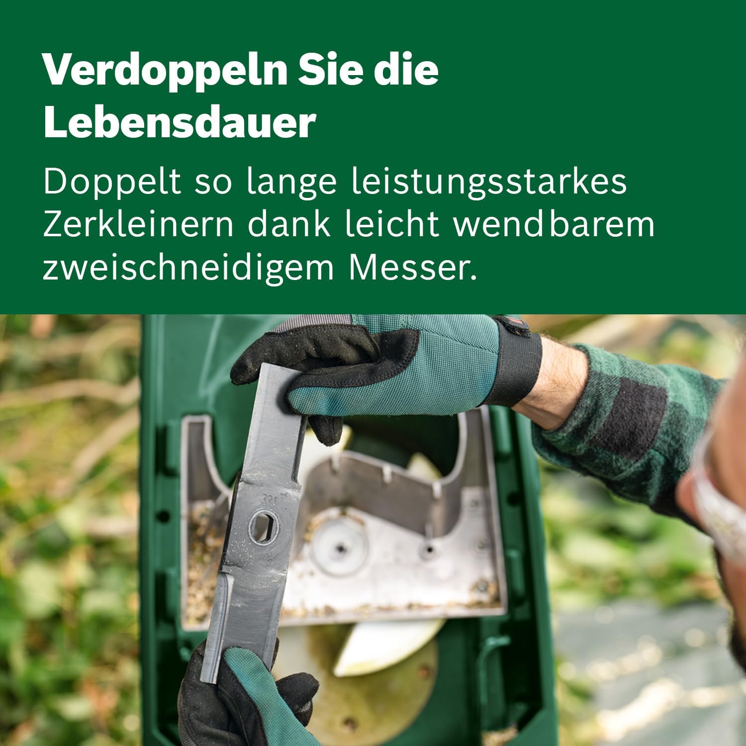 Bosch AXT Rapid 2000 Häcksler (zum leistungsstarken Häckseln von Gartenabfällen; kraftvoller 2000-W-Motor)