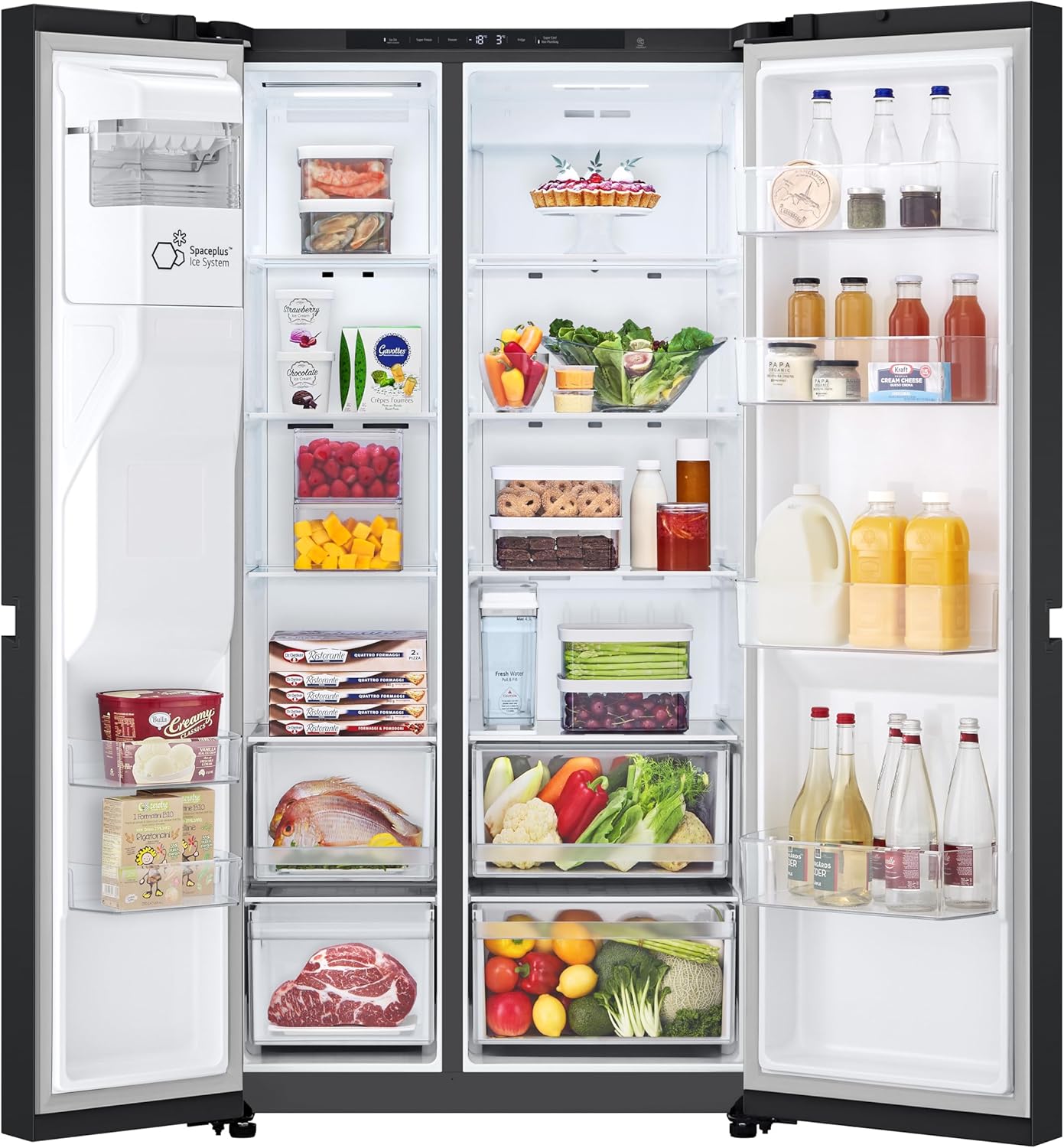 LG GSLC41EPPE Side-by-Side | Smart inverter Compressor |Eis- und Wasserspender| Wassertank | Freistehend | Total No Frost