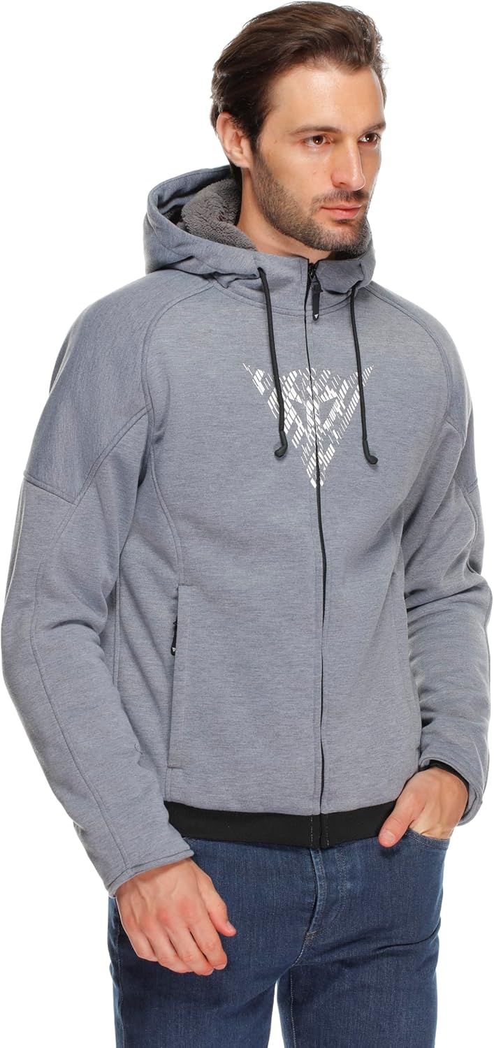 Dainese Herren Bovisa Safety Hoodie Full Zip Kapuzensweatshirt Mit Reißverschluss, Innenfutter Aus Fleece (1er Pack)