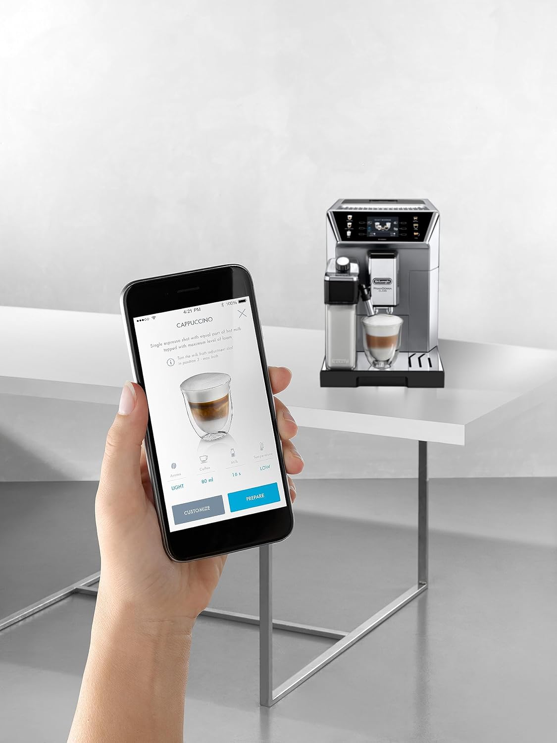 De'Longhi Eletta Evo ECAM 46.860.B Kaffeevollautomat mit LatteCrema Milchsystem, Cappuccino und Espresso auf Knopfdruck, LCD Display und Sensor-Touch-Tasten, schwarz