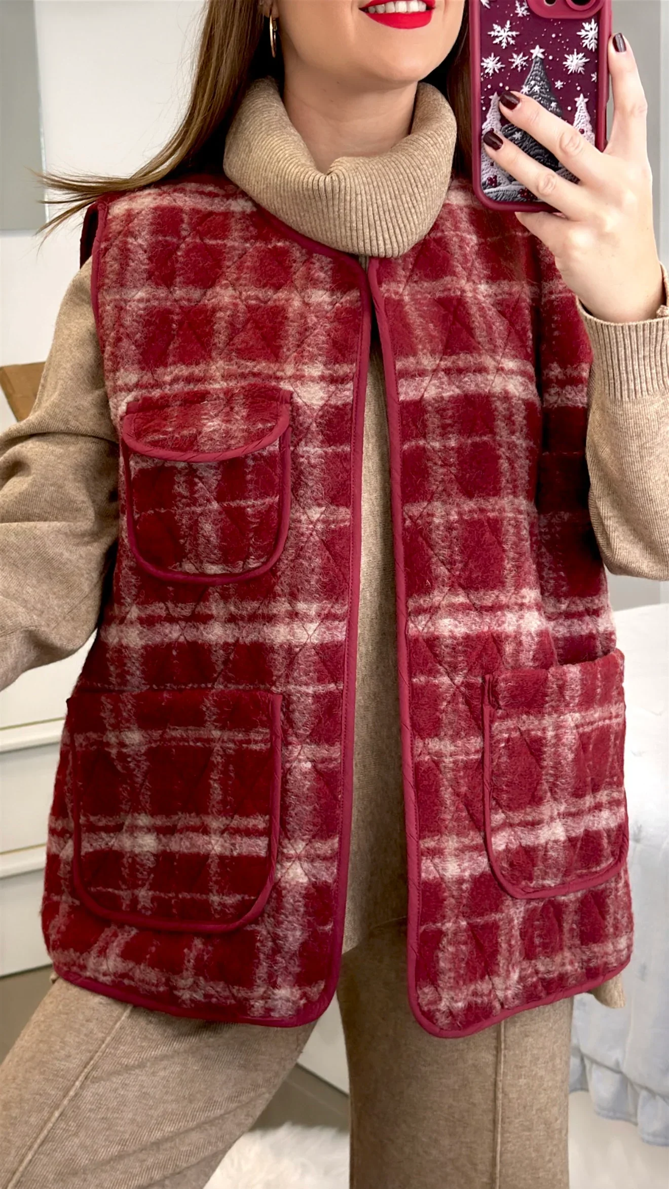 CHALECO RAFA GRANATE