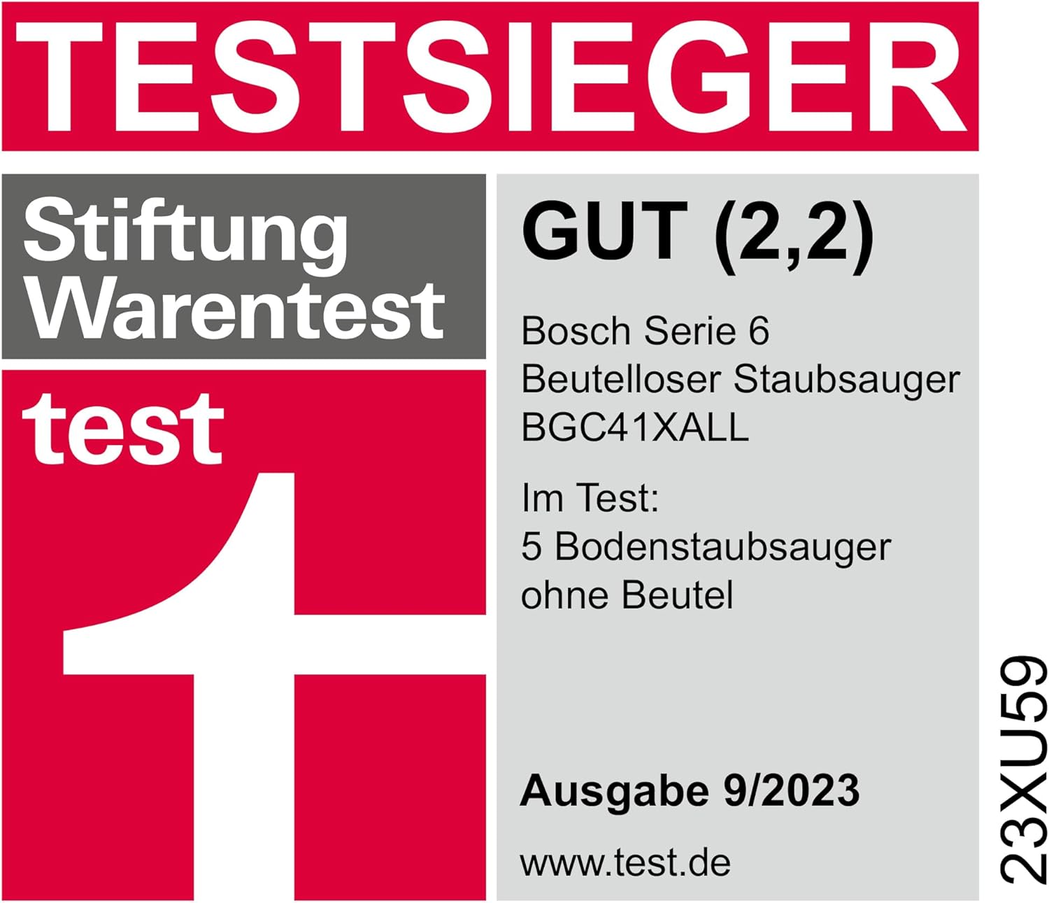 Bosch Staubsauger beutellos Serie 6 BGC41X36, Bodenstaubsauger, ideal für Allergiker, Hygiene-Filter, Bodendüse für Parkett, Teppich, Fliesen, Starke Saugleistung, leise, 700 W, blau