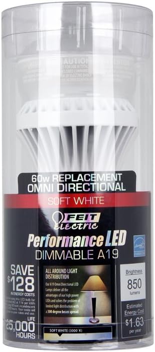Feit Energiesparlampe Elektrische A19/om800/LED LED dimmbar A19 Leuchtmittel, Weiß (Soft White), LED A bulb 13.5 watts 120 volts