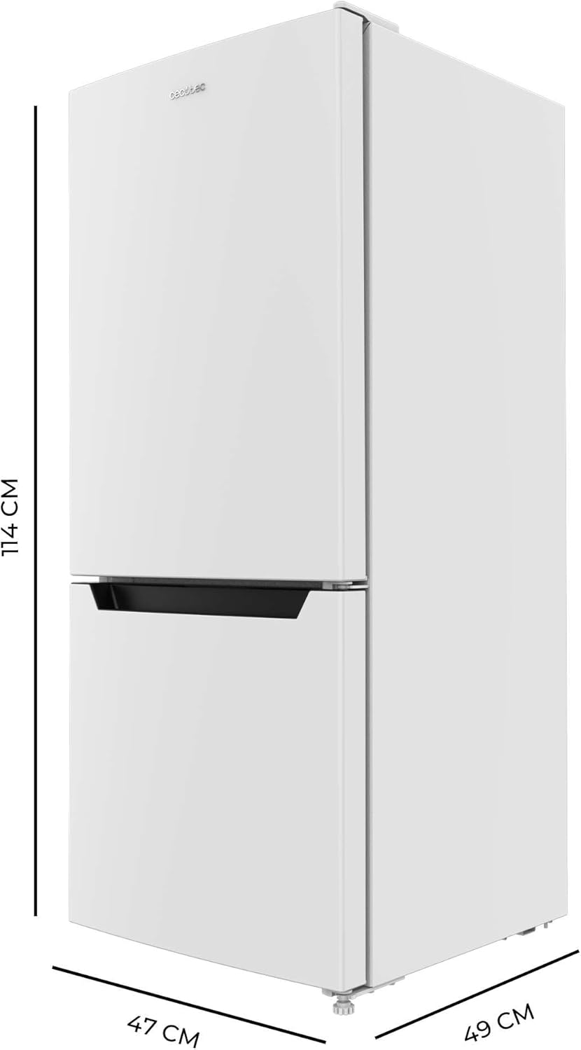 Cecotec Combi No Frost Bolero CoolMarket Combi 117 DF White E Refrigerator Combi White 117L, Defrost, Class E and Fast Freezing Mode