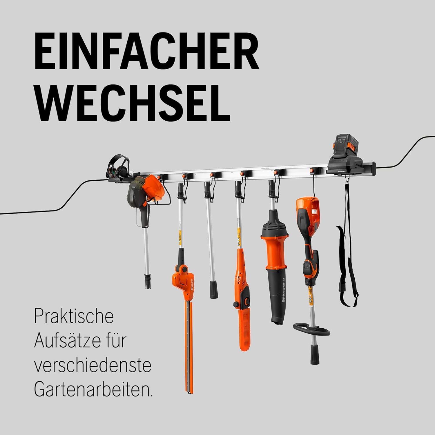 Husqvarna 110iL 36V Akku-Rasentrimmer – Leichtes, leises, vielseitiges Multifunktions-Werkzeug mit Kantenschneide-Modus, Pflanzenschutzbügel und Wechselaufsatz-Kompatibilität (inkl. Akku & Ladegerät)