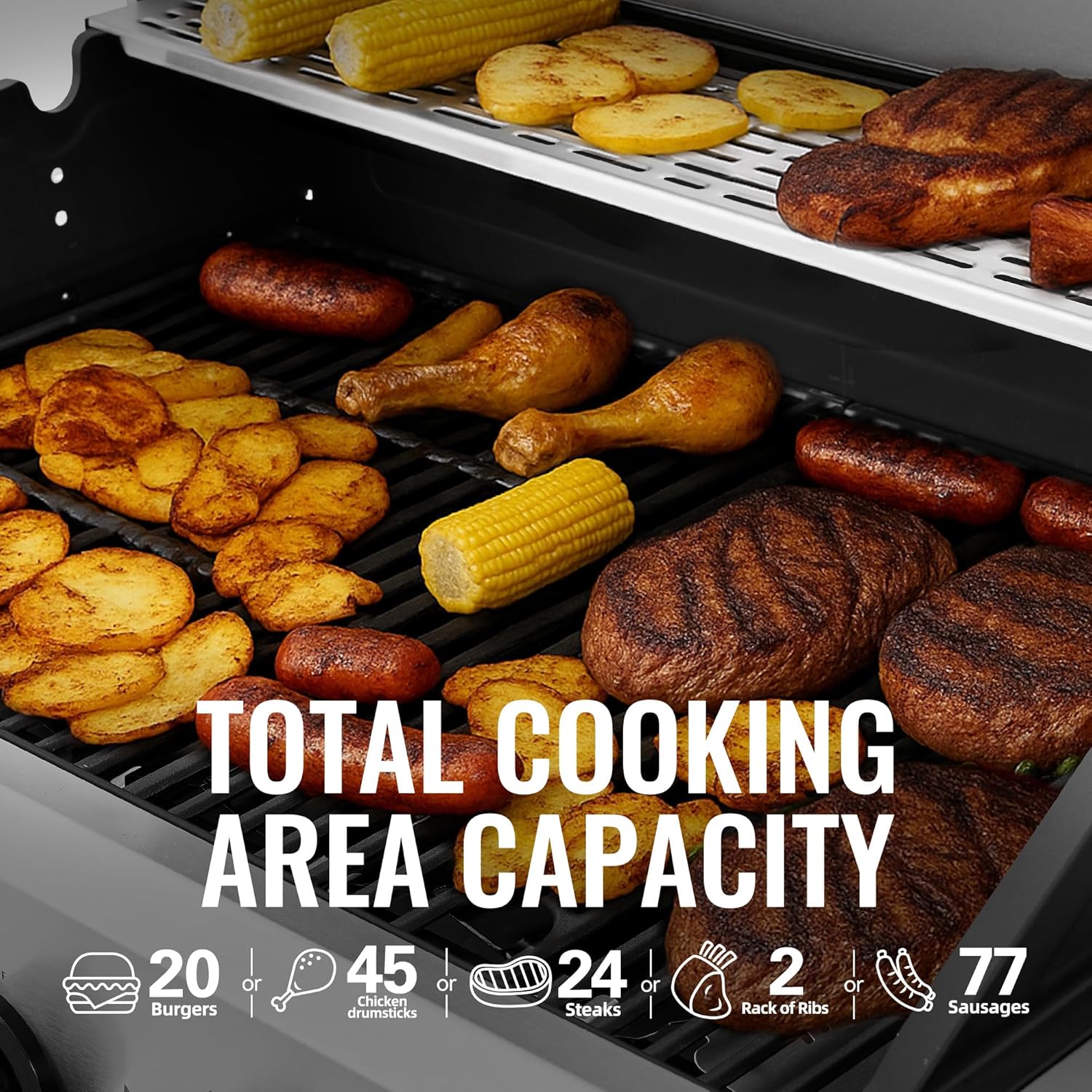 Royal Gourmet GA5401T 5-Burner BBQ Liquid Propane Gas Grill with Side Burner