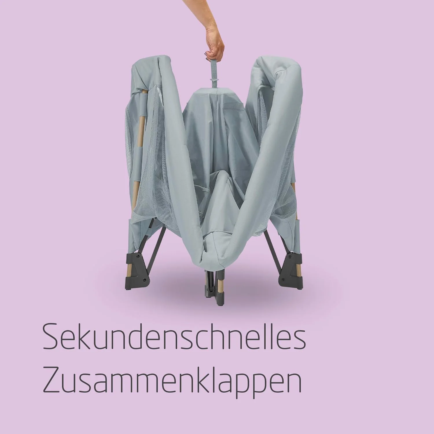 Maxi-Cosi Swift 3-in-1 reiswieg baby, wieg, 0-3,5 jaar, tot 15 kg, in hoogte verstelbare reiswieg, 2-in-1 matras, ultralicht, in 1 seconde inklapbaar, reistas, Eco Care, Beyond Grey