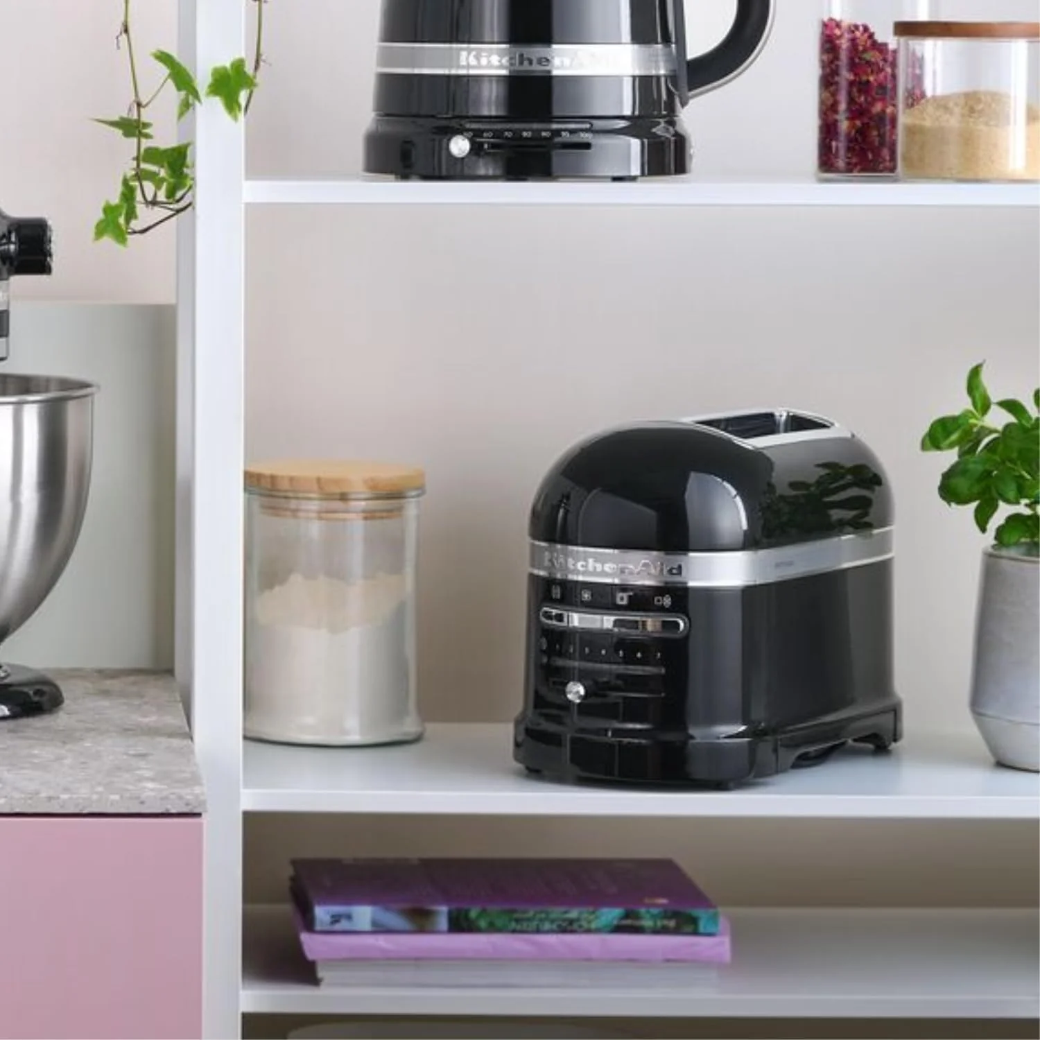 KitchenAid Toaster f��r 2 Scheiben mit Sandwich-Zange | Artisan | Retro Toast Machine | Verschiedene Funktionen und Br?unungsstufen | Gr��n