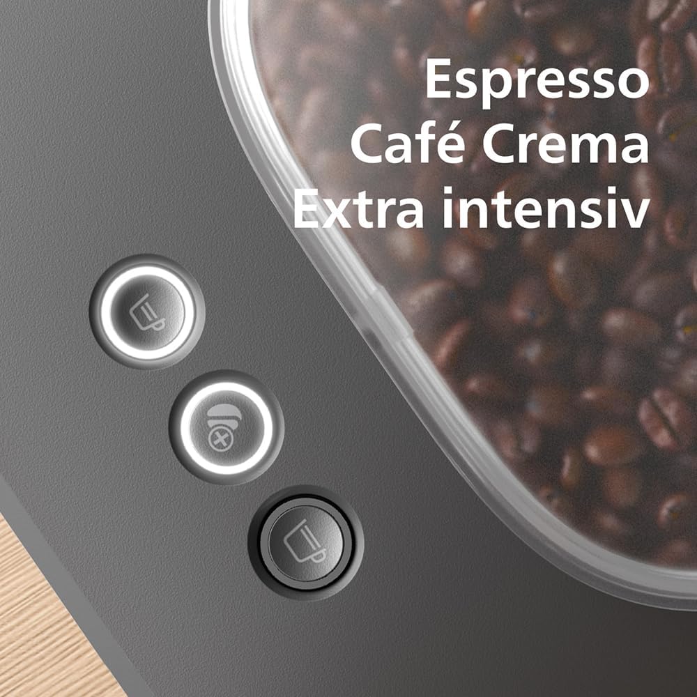 Baristina Espressomaschine und Milchaufschäumer Paket –Automatisches Mahlen, Tampen & Brühen, 16 Bar, Kaffeemaschine mit Mahlwerk & Siebträger, leichte Reinigung, Schwarzgrau (BAR308/60)
