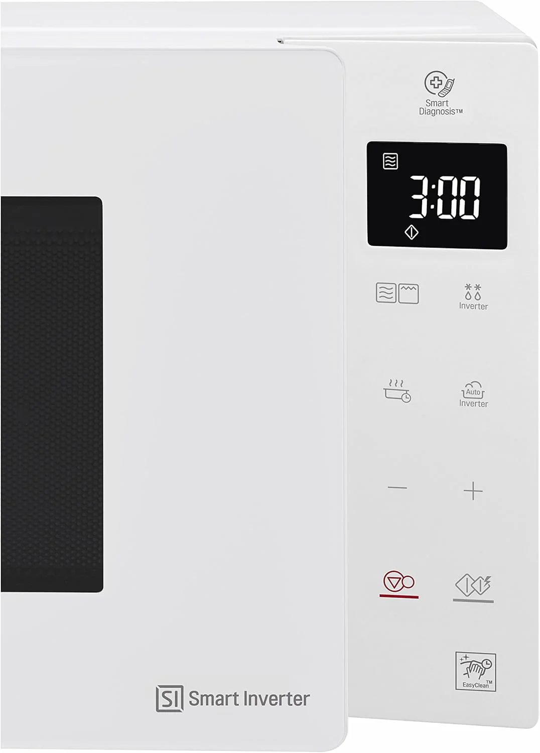 LG MH6535GIS Magnetron met invertertechnologie en kwartsgrill, 25 liter inhoud, 1000 W, automatische programma's, instelbare vermogensniveaus voor optimaal koken en EasyClean-functie, Zwart