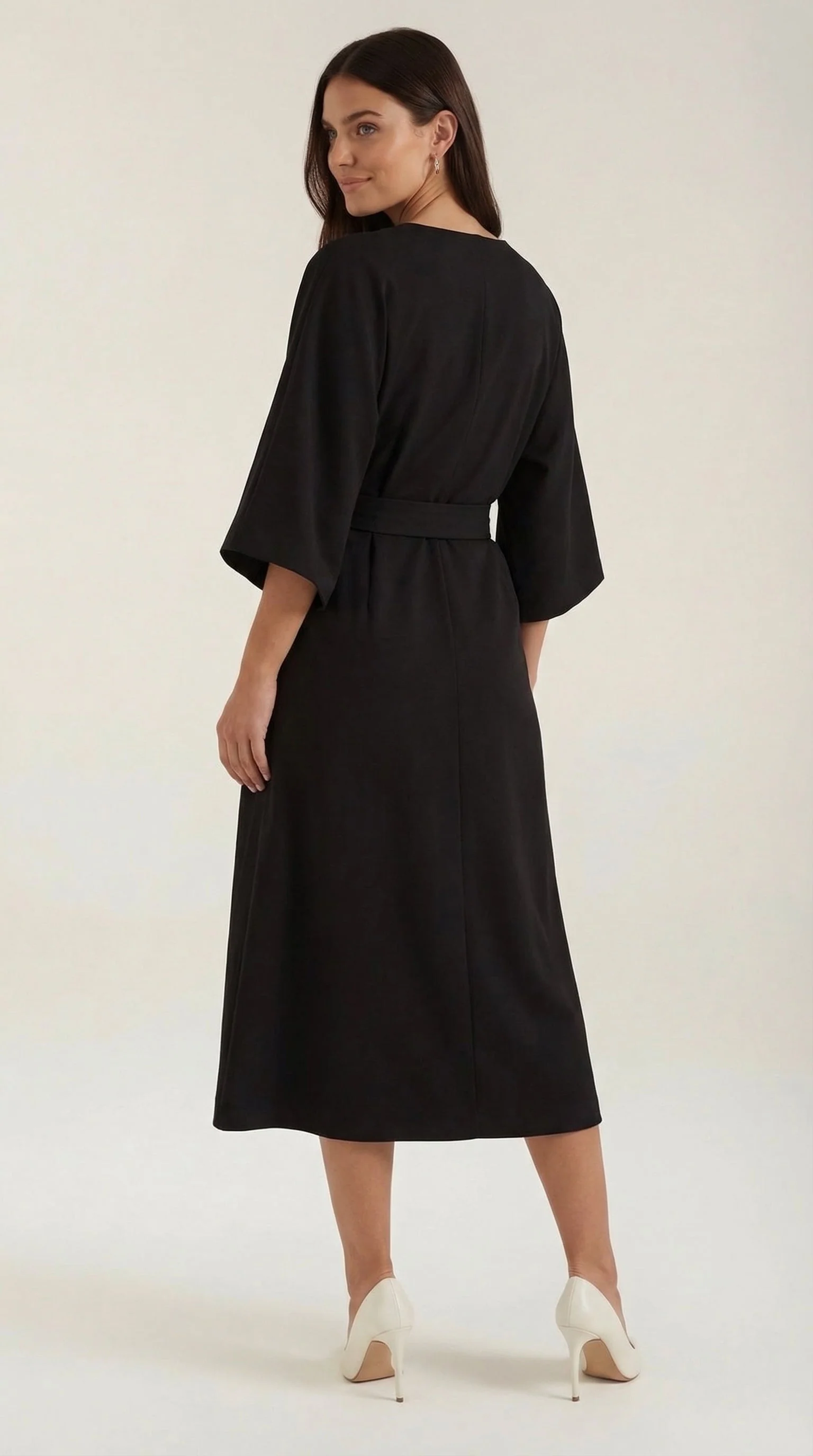 Midikleid mit Ballon?rmeln