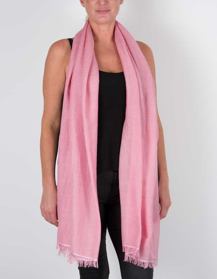 Pink Shawl Wool Silk Mix