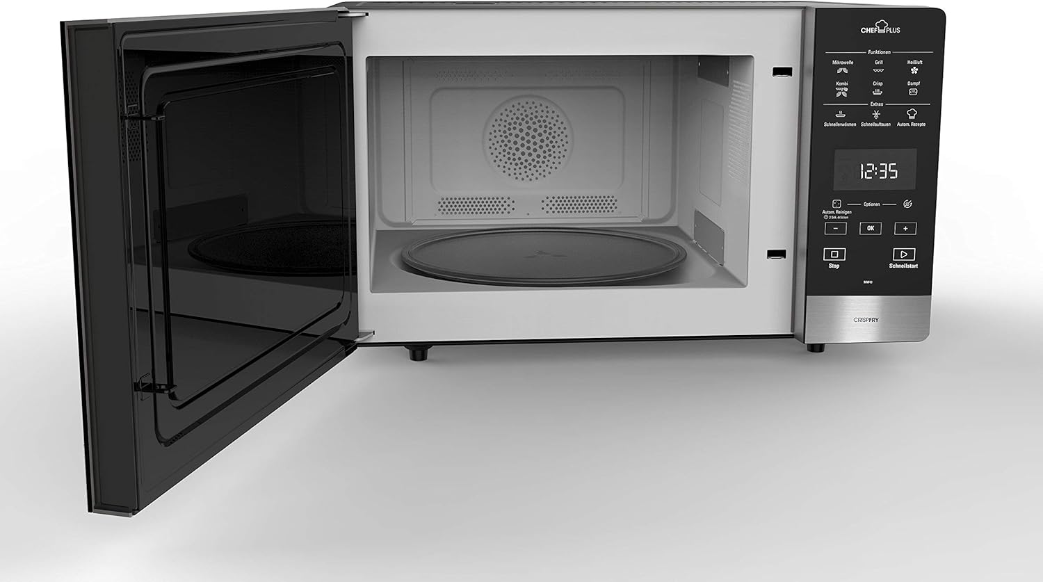 Bauknecht MW 49 SL Freistehender Mikrowellen Backofen/ Mikrowelle 800 Watt/ Quarz-Grill 900 Watt/ Heißluft 1700 Watt/ Dampfgarfunktion inkl. Dampfgarbehälter