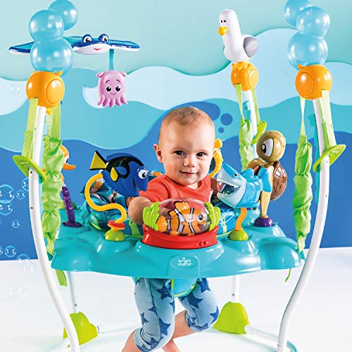 Bright Starts Disney Baby Finding Nemo Activity Center Jumper with Interactive Toys, 360�� Seat, Adjustable Positions