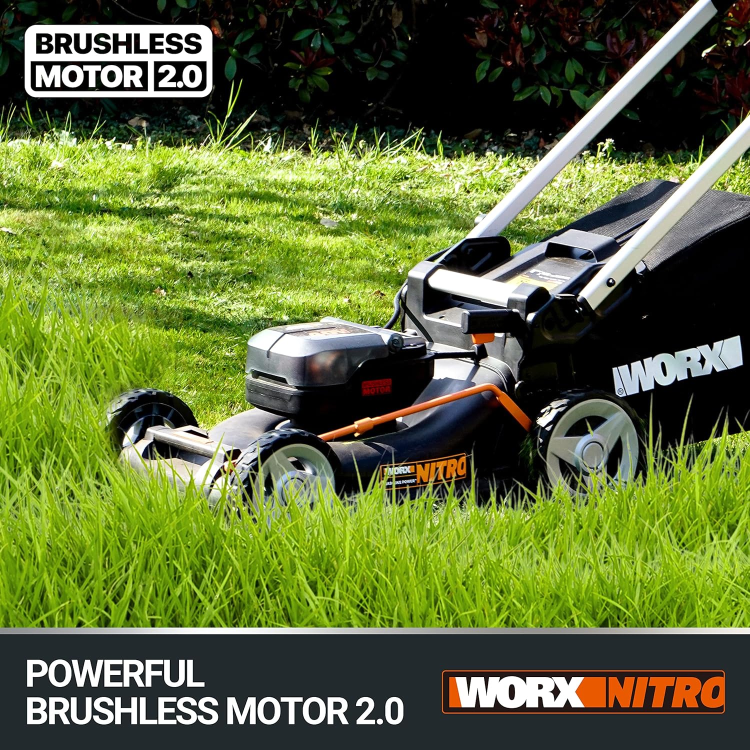 Worx Nitro 34 cm Accu grasmaaier, Elektrische grasmaaier, WG779E, 40 V PowerShare PRO 2 ST. 2,5 Ah Accu (Accu's & Oplader inbegrepen)