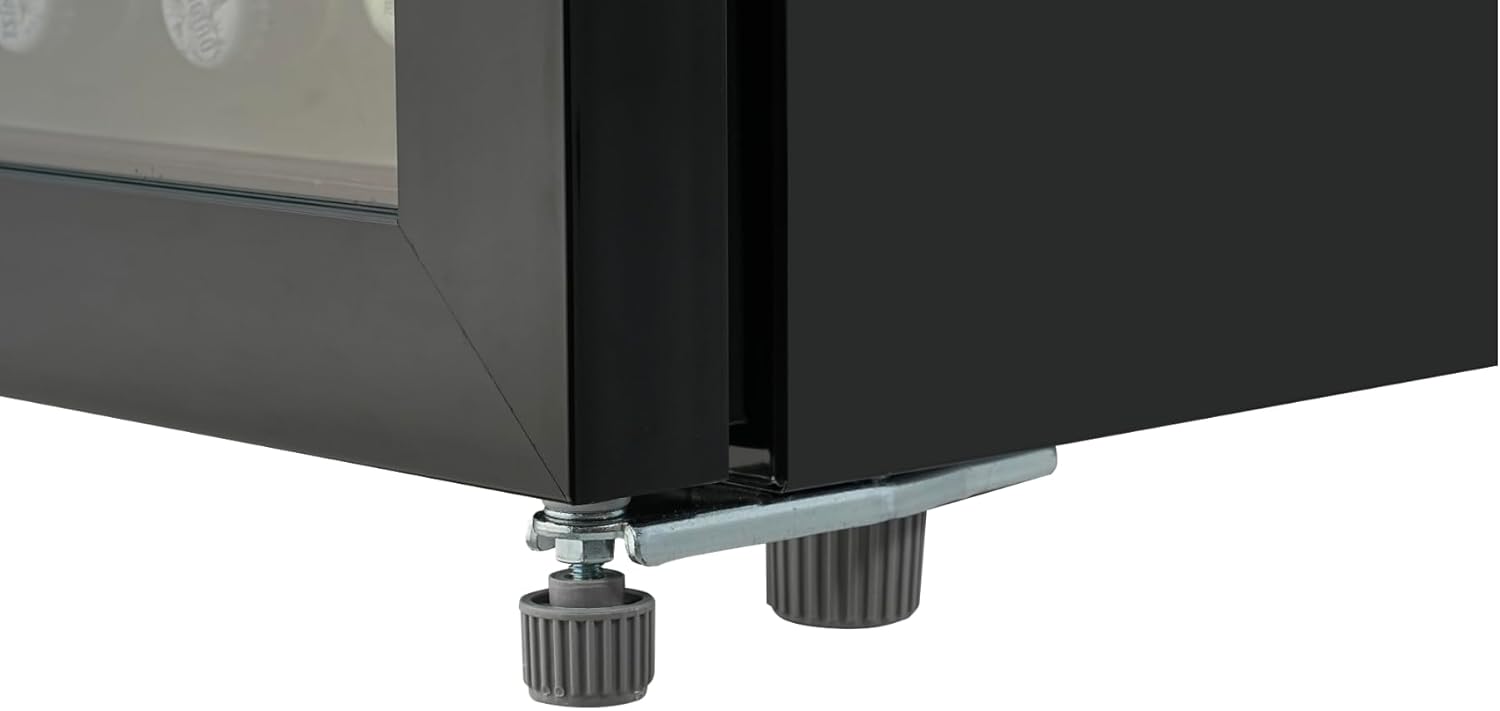 METRO Professional Réfrigérateur à boissons GSC2125B, métal/verre, 54.5 x 54 x 84 cm, 118 L, refroidissement statique par air, avec serrure, noir
