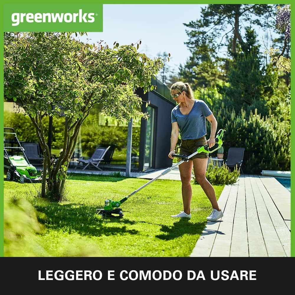 Greenworks 48V (2x24V) Selbstfahrender Akku Rasenmher f��r groe Flchen bis zu 480m, 46cm Schnittbreite, 55L Sack PLUS zwei 4Ah-Akkus und Doppelladegert GD24X2LM46SPK4X