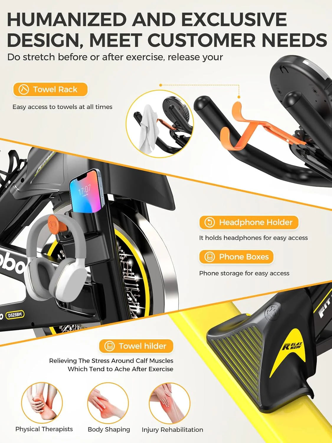 pooboo Exercise Bike. Adjustable Magnetic/Brake Pad Resistance Silent Belt Drive. Indoor Cycling Bike for Home Cardio. Fitness Stationary Bike with 350lbs/300lbs Weight Capacity &Upgraded Version Seat