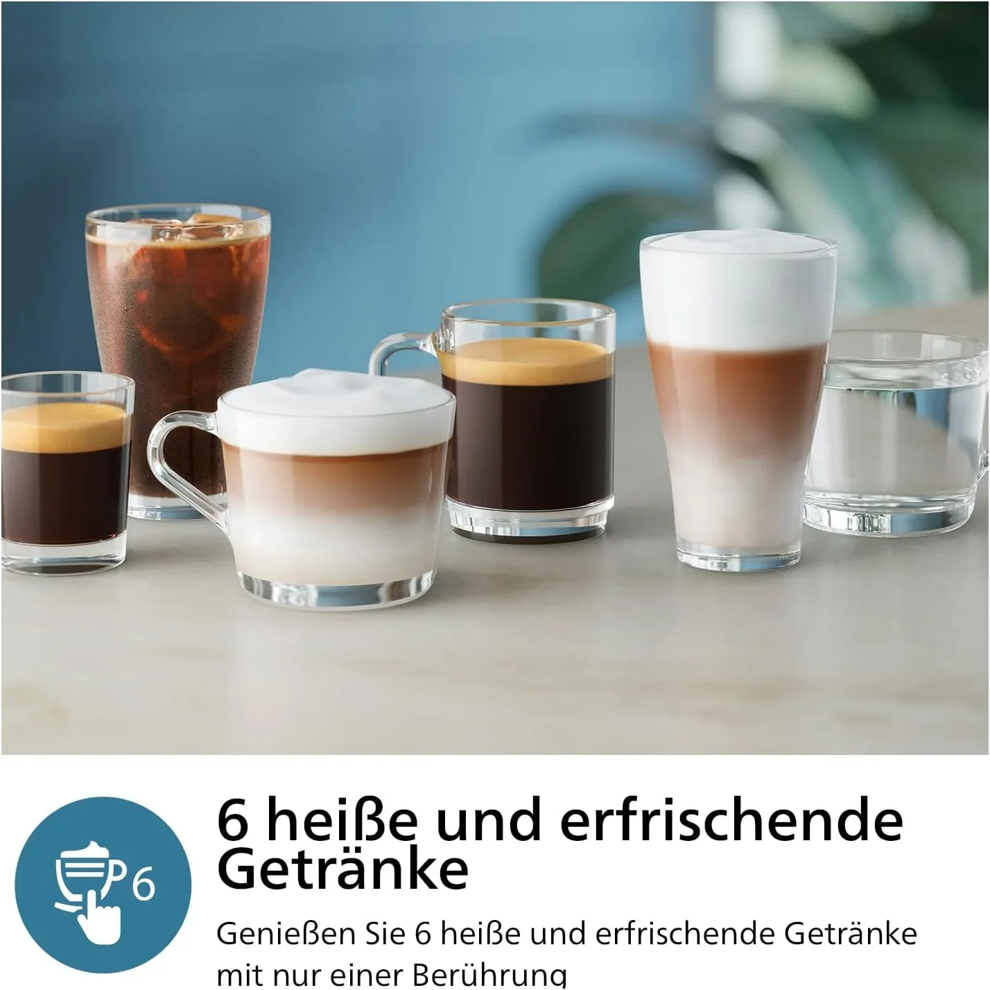 Philips 2300 Serie Vollautomatische Espressomaschine - 4 Getr?nke, modernes Farb-Touchscreen-Display, LatteGo-Milchsystem, SilentBrew, Keramikmahlwerk, AquaClean-Filter. Wei?es Chrom (EP2333/40)