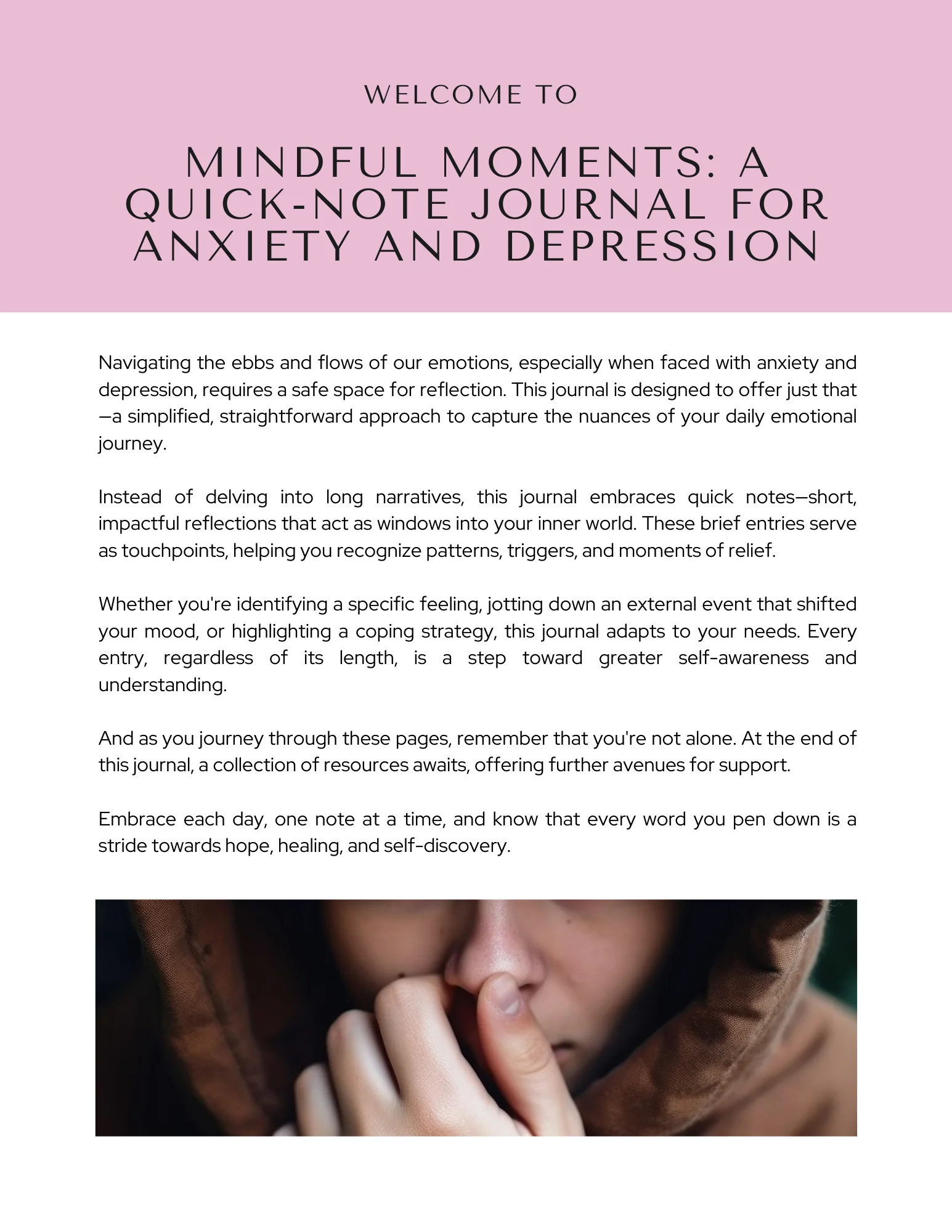 Mindful Moments - Anxiety & Depression Journal