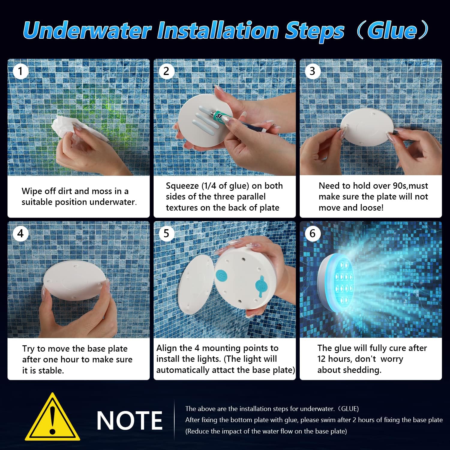 Pool-Lichter, wiederaufladbar, tauchfähige LED-Leuchten, IP68 wasserdichte Unterwasser-Lichter, 16 Farbwechsel, schwimmende Lichter mit Fernbedienung, Magneten, Saugnäpfen für Badewanne, Teich,