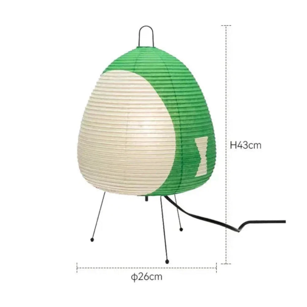 Japanische Retro-Tischlampe aus Reispapier