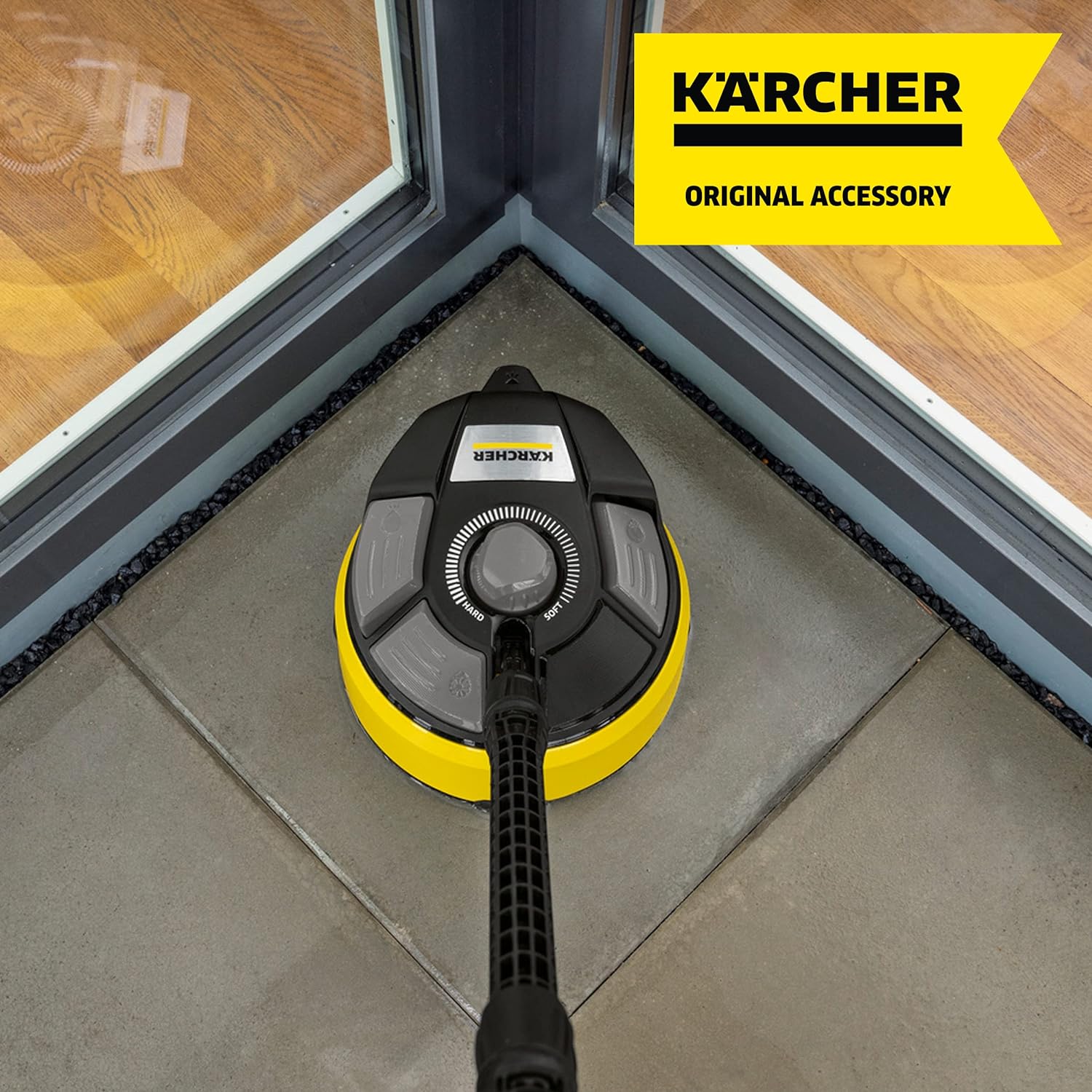 Krcher Flchenreiniger T-Racer T 7 Plus (Spritzwasserschutz, für groe Flchen, zwei Flachstrahldüsen, Handgriff für senkrechtes arbeiten, Powerdüse, Spüldüse)