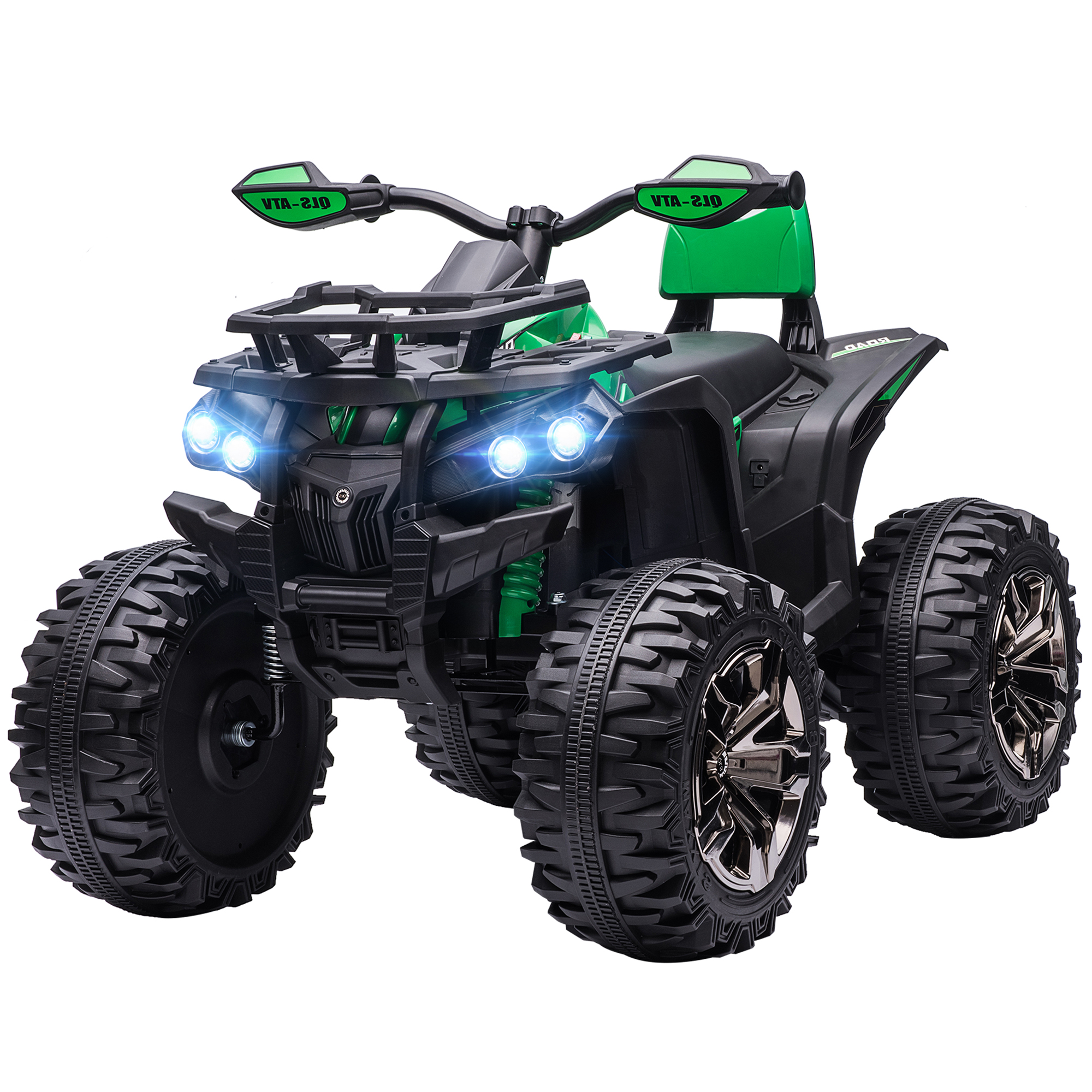 Elektrisch Kinderquad met Licht & Muziekaansluiting, 3-8 km/u, Voor 3-5 Jaar, Groen