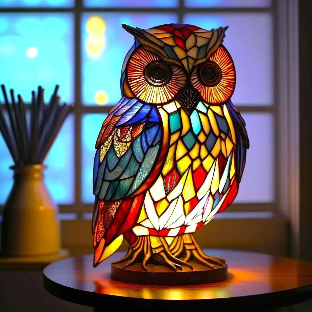 Tischlampe im Tierdesign aus Glas