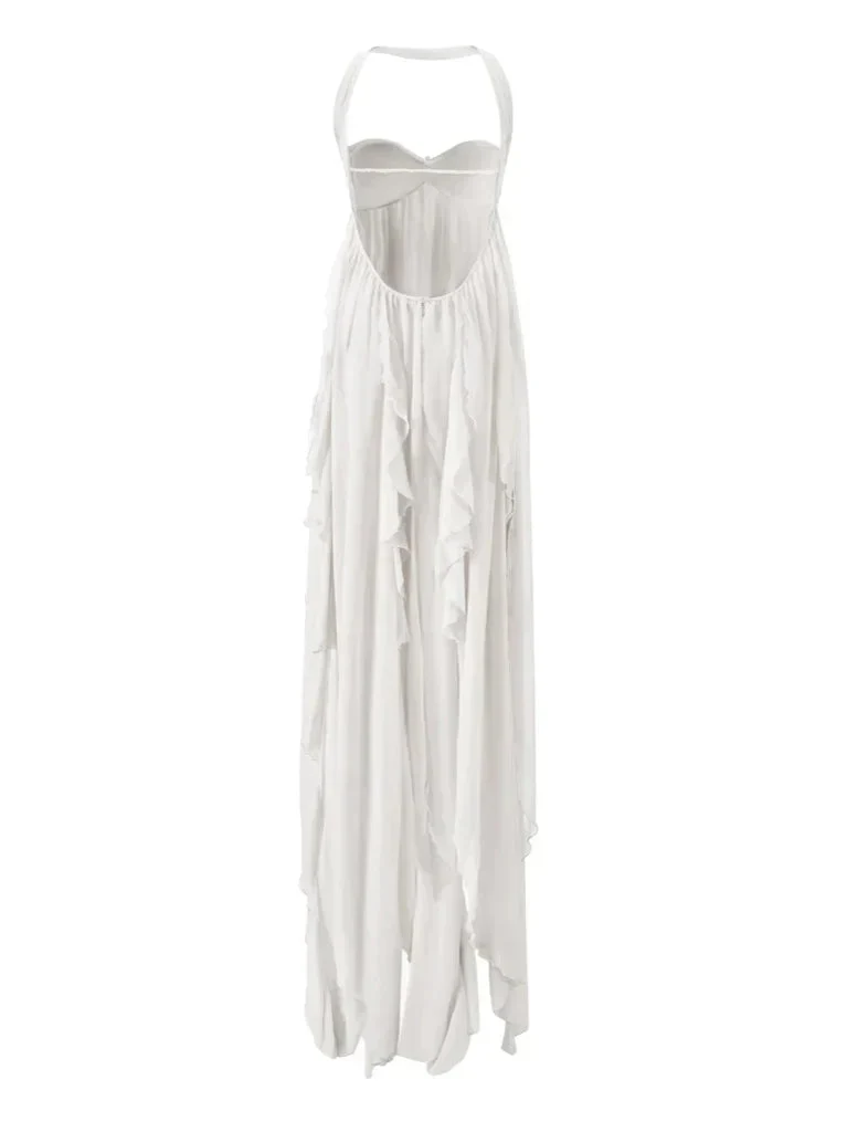 ?therisches Maxikleid mit Neckholder und r��ckenfreiem Design