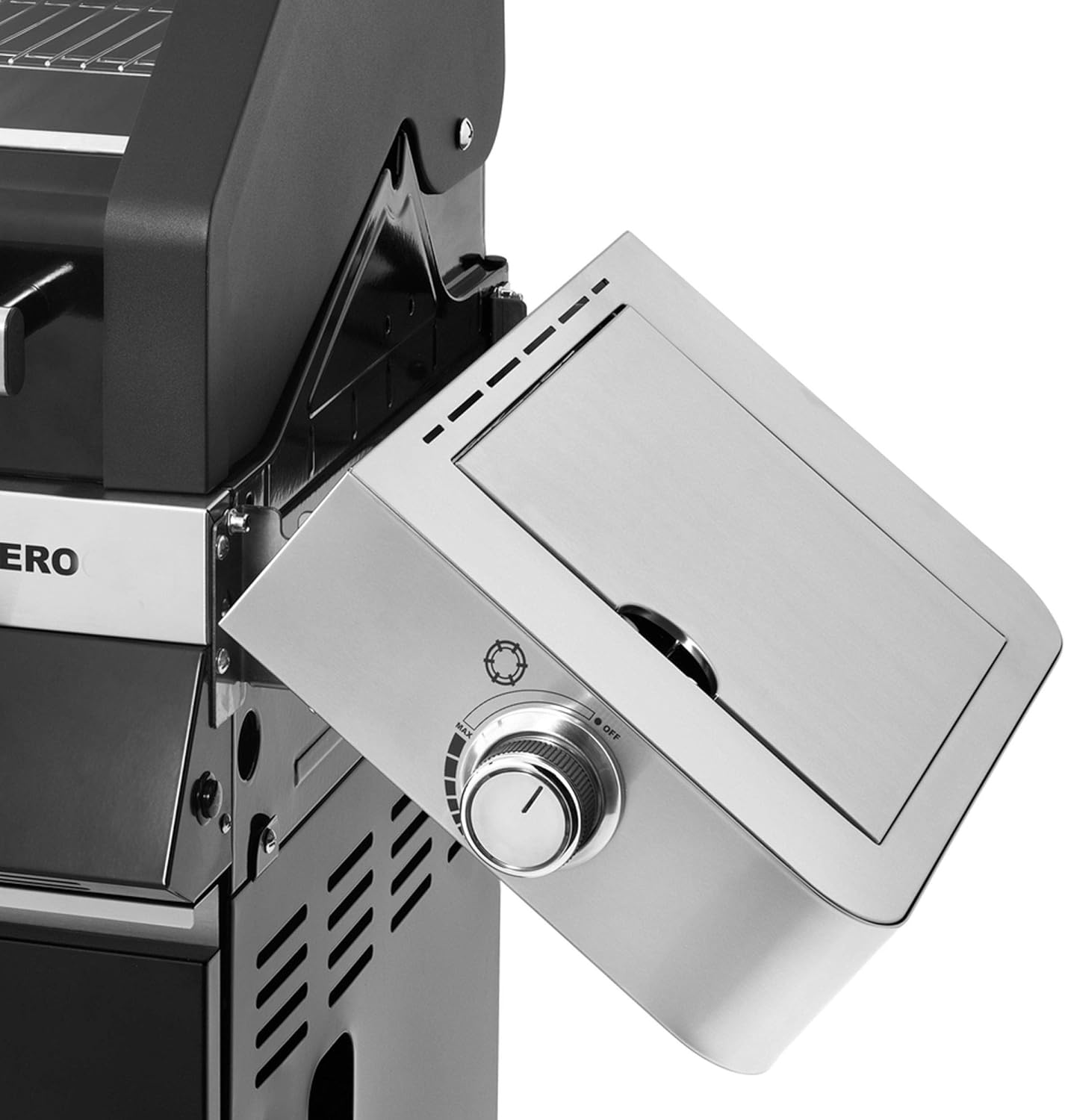 RÖSLE Elektrogrill BBQ-Portable Videro E2-P, tragbarer Tischgrill mit 2 Brennern, Warmhalterost und Deckel mit Glaseinsatz, pulverbeschichteter Stahl, schwarz/silbern