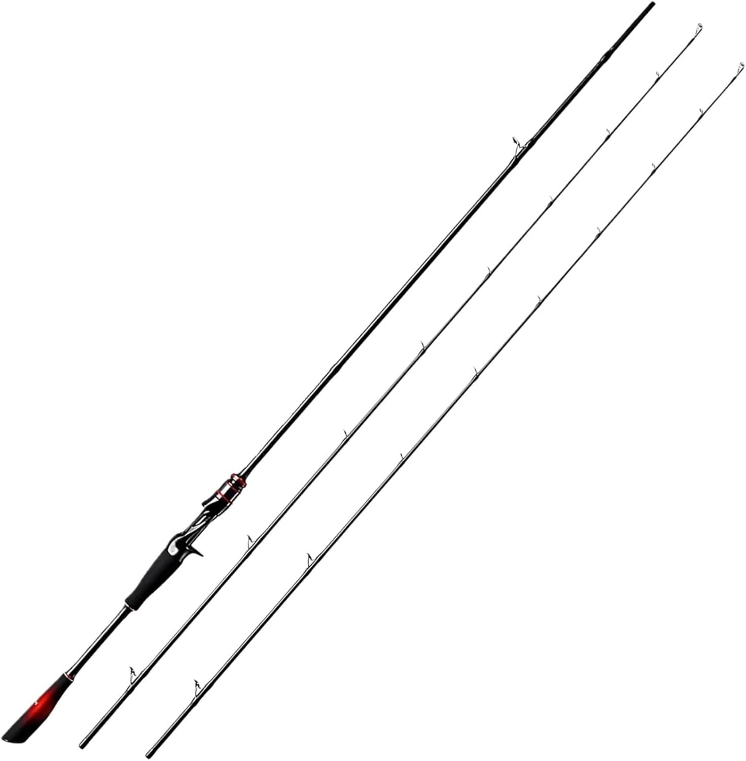 Kompatibel for 40T Carbon Lure Angelrute 2 Spitzen ML M Spinning