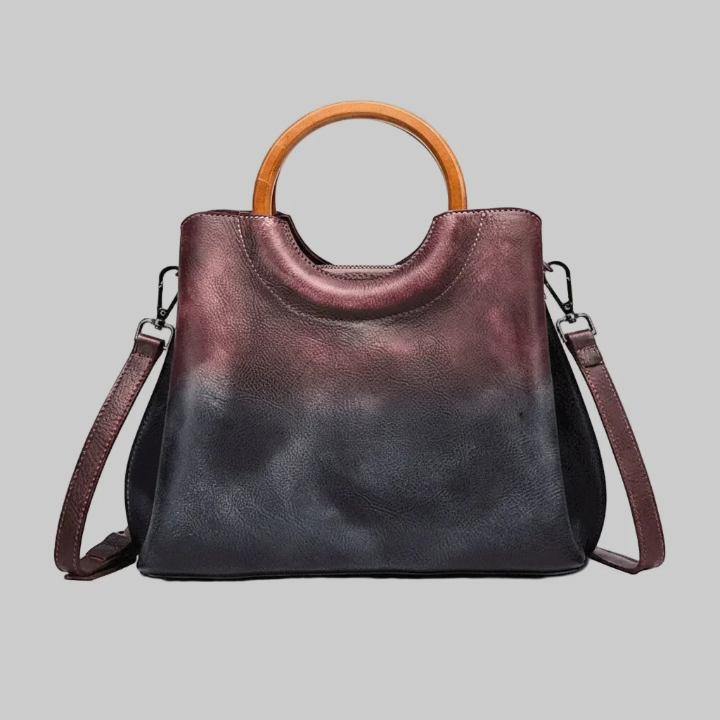 Handmade Ombre Satchel Handbag Crossbody Purse