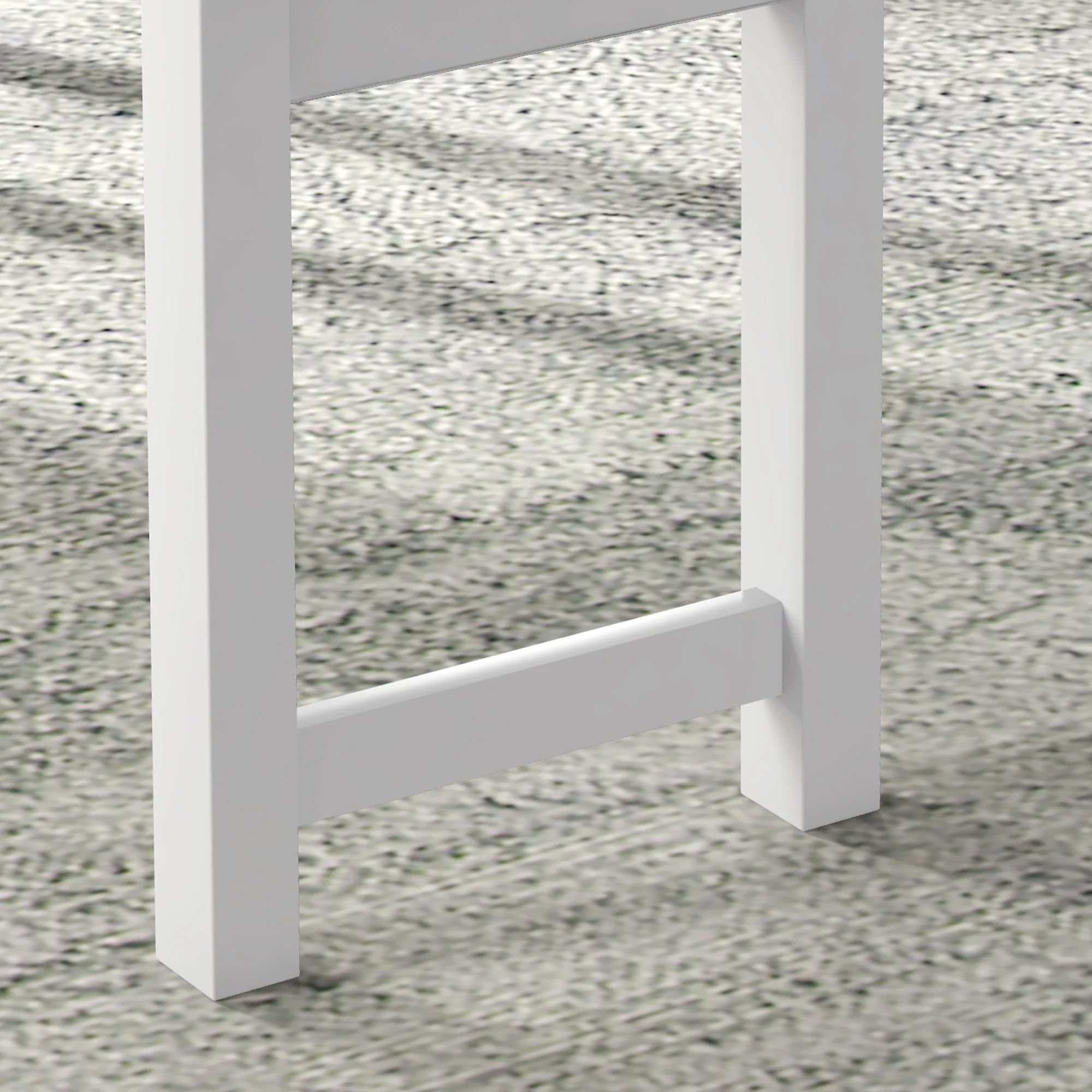 HOMCOM 4-delige eetset, 1 tafel, 1 bank, 2 stoelen, grijs+wit