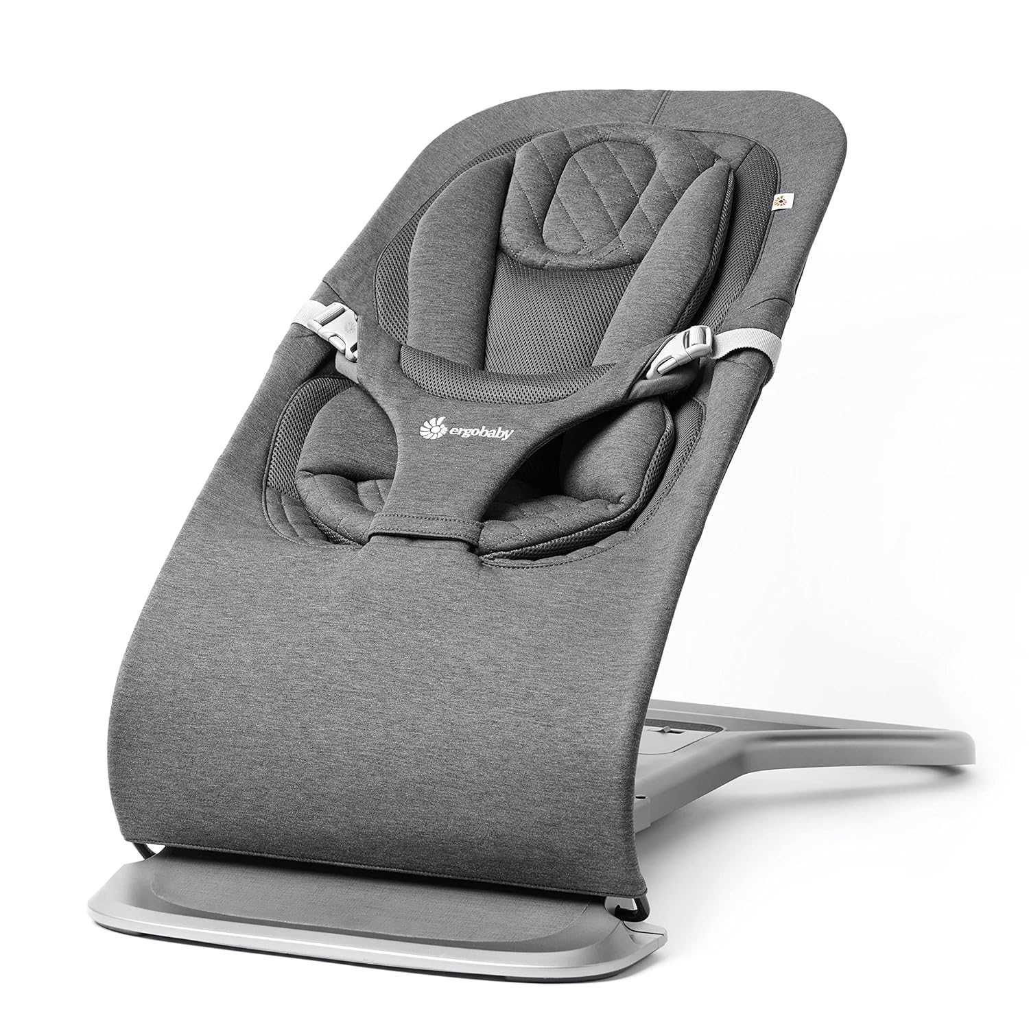 Ergobaby 3-in-1 Evolve Bouncer, Ergonomische Babywippe für Neugeborene ab Geburt bis zum Kleinkind, Babyschaukel mit Neugeboreneneinsatz (2,5 kg - 13,2 kg), Cream