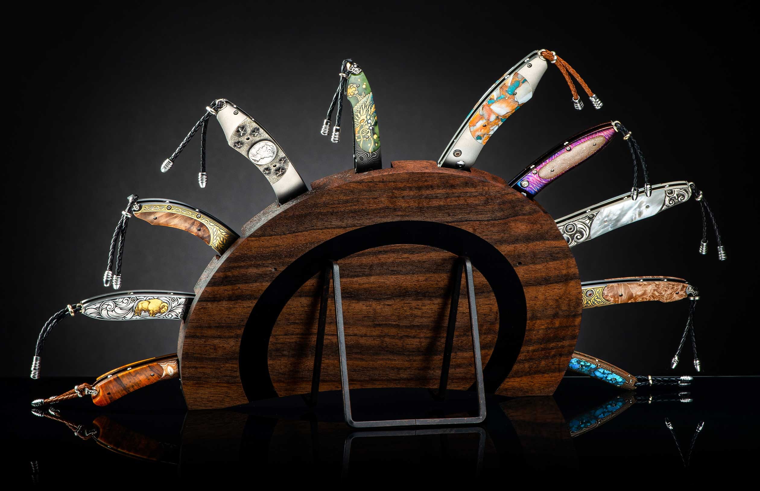 Walnut Collector Knife Rack