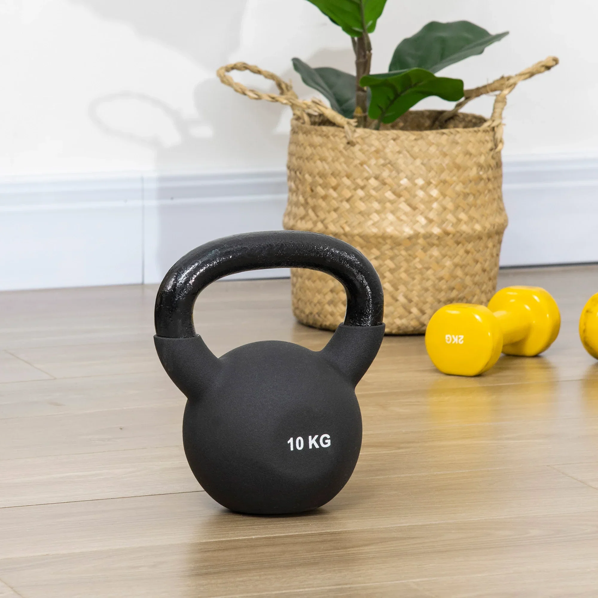 HOMCOM Kettlebell met twee handvatten, vloervriendelijk