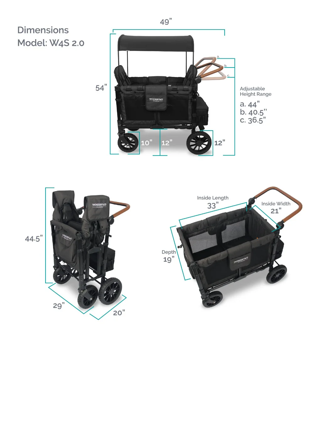 W4 Luxe Kinderwagen 4-Zits
