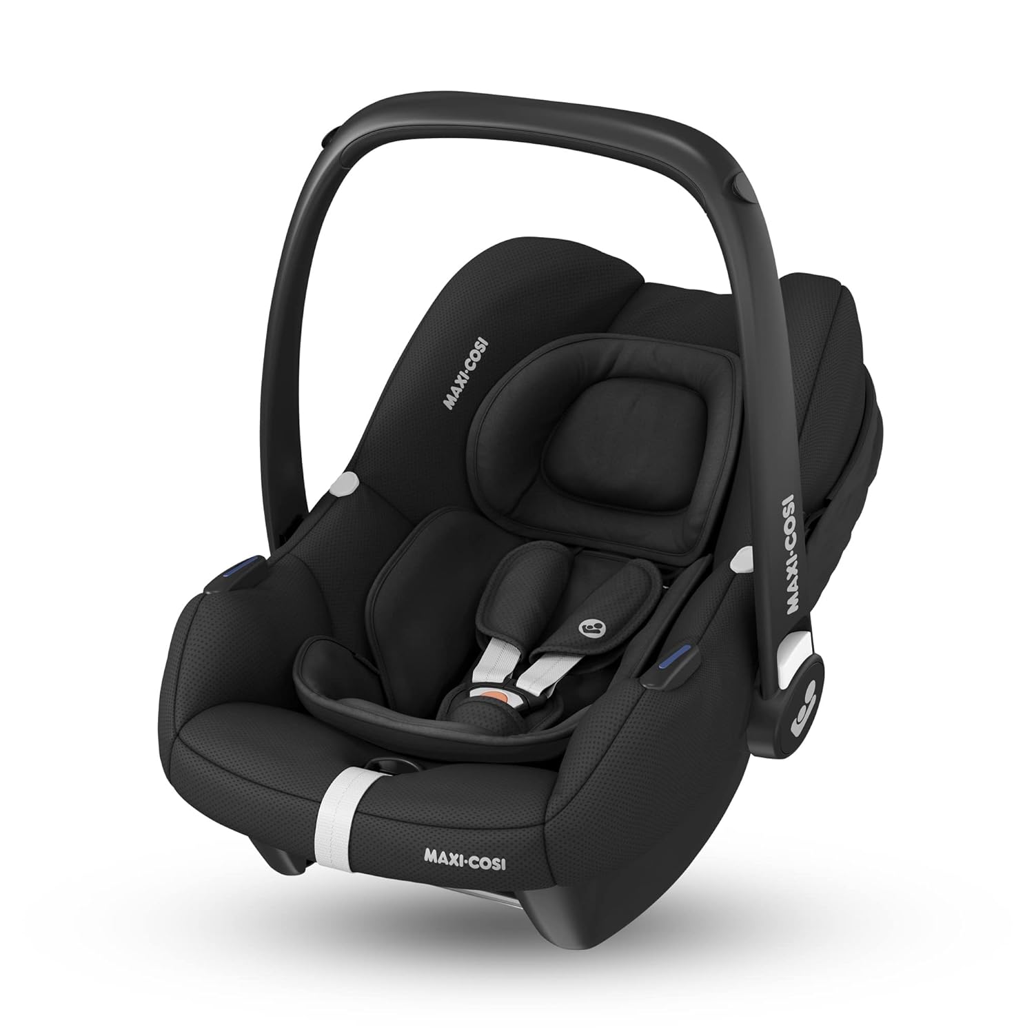 Maxi-Cosi CabrioFix i-Size, Babyschale, 0–12 Monate, max. 12 kg, leichter i-Size Kindersitz (3,2 kg), Sonnenverdeck, gepolsterter Sitz, für viele Maxi-Cosi Kinderwagen, Essential Green