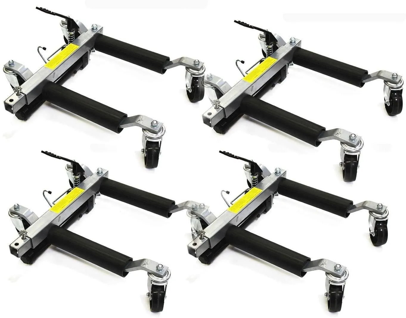 2025 Stark Set of (4) Wheel Dolly Car Skates Vehicle Positioning Hydraulic Tire Jack Truck Rv Trailer Pick Up Dolly Ratcheting Foot Pedal, 1500LBS