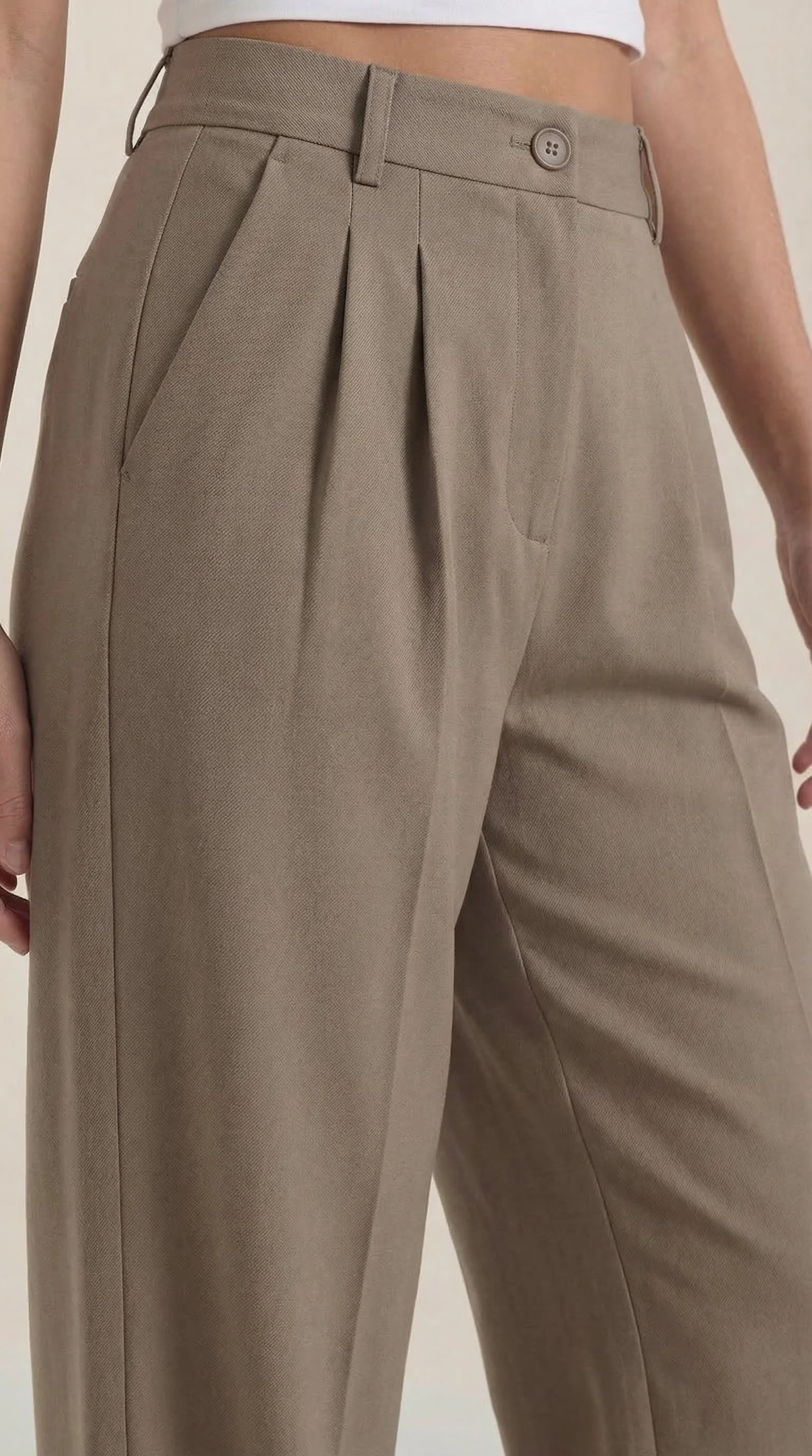 High Waist Stoffhose