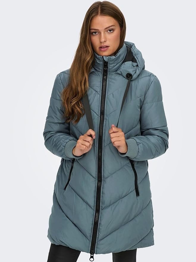 JDY Damen JDYSKYLAR Padded HOOD JACKET