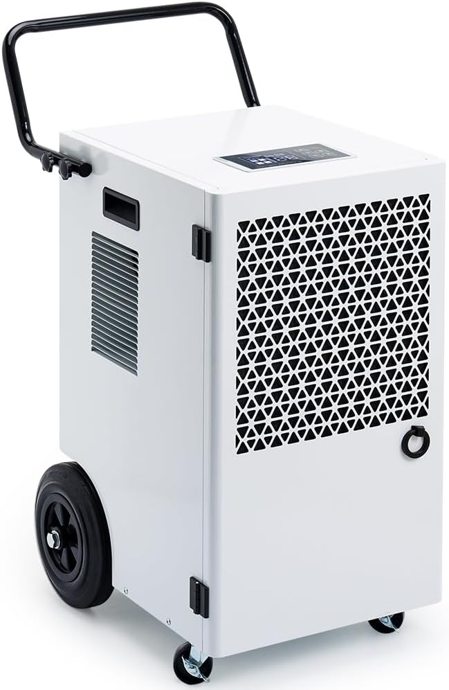 120 L/Tag Elektrischer Luftentfeuchter Raumentfeuchter für Keller: Leistungsstarkes Entfeuchtungsgerät Groß mit 7L Wassertank 24-Stunden-Timer für Badezimmer und Räume bis 300m³/600 m³