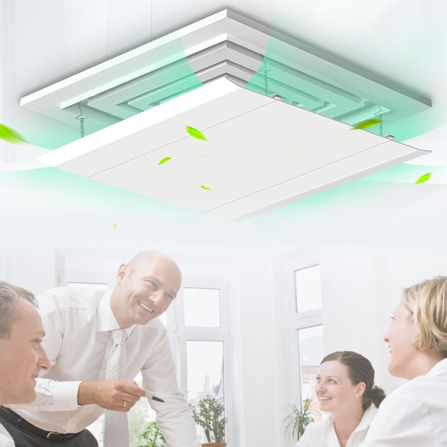 Klimaanlage Windabweiser, Klimagerät Windabweiser, Luftumlenker, Klimaanlagenabweiser mit Haken für Zuhause, Büro, Hotel(60cm/23.6