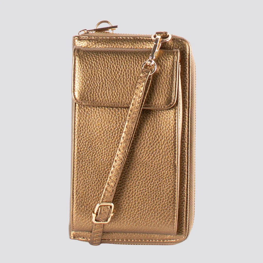Rachel Phone Crossbody Bag | Bronze