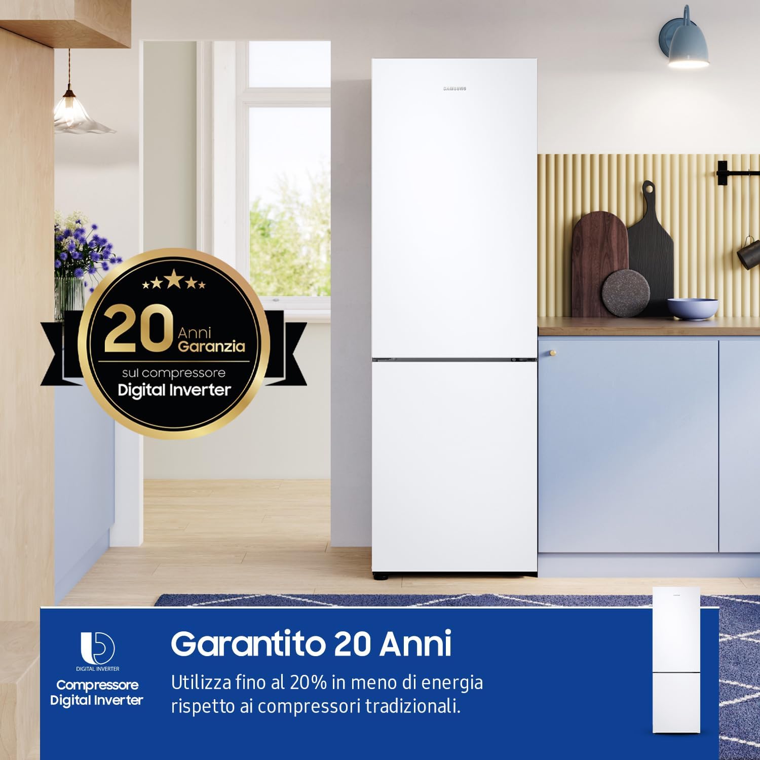 Réfrigérateur Combiné 60cm 344l Nofrost, Blanc - RB33B610EWW