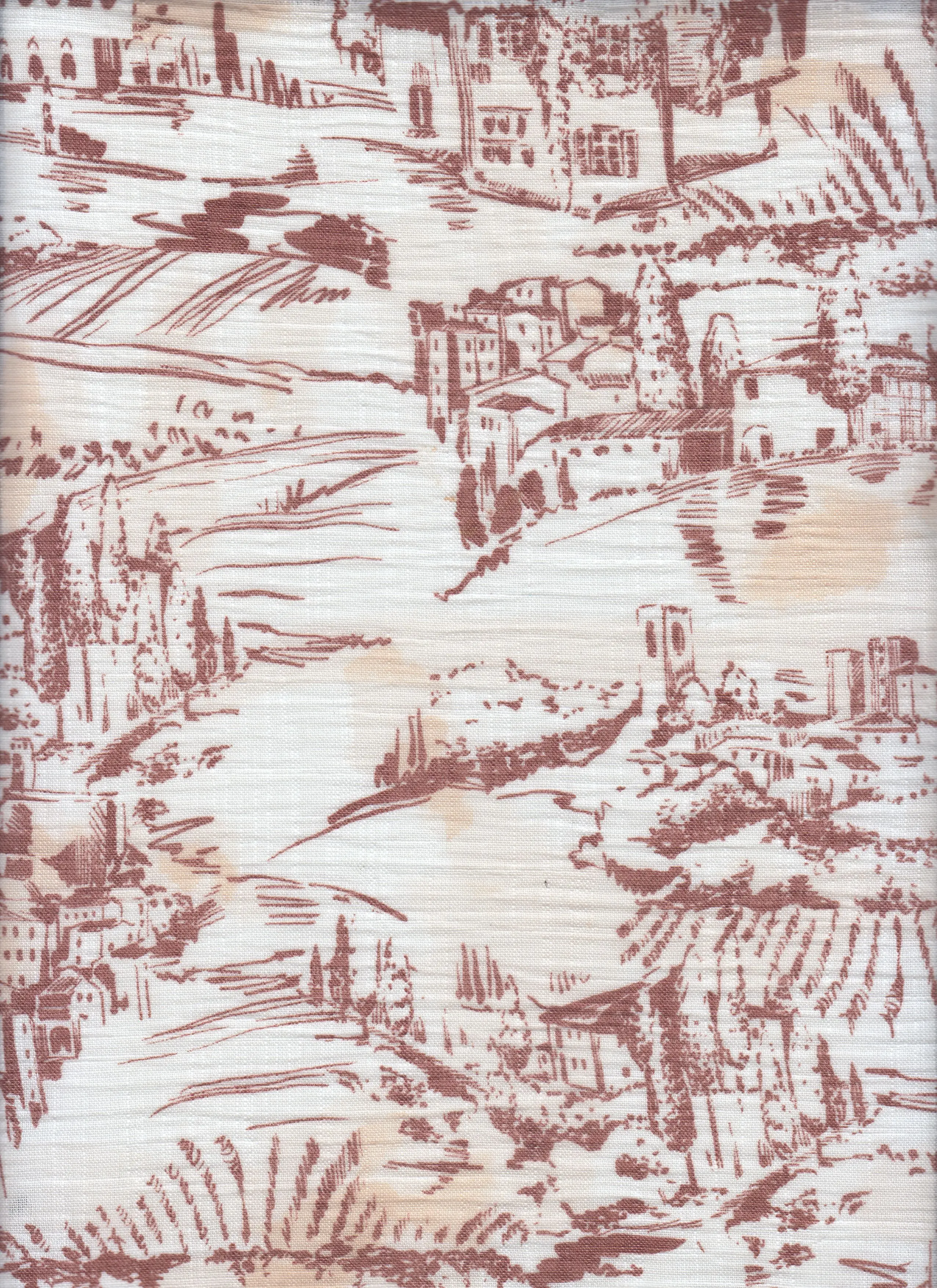 Brown Toile Ruffle Baby Lounger Cover